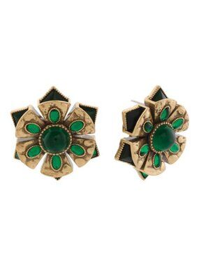 KENNETH JAY LANE Gold Flower Earrings